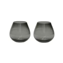 Waxinelichthouder Tasman XS grey Ø12,5cm - set van 2