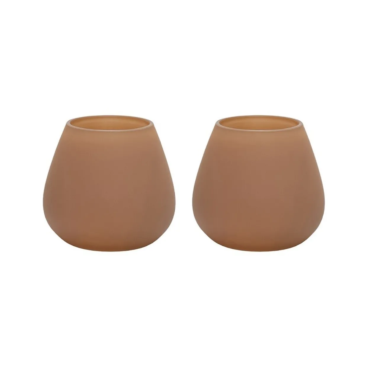 Waxinelichthouder Tasman XS Ø12,5 cm matte sand - set van 2