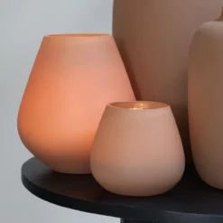 Waxinelichthouder Tasman XS Ø12,5 cm matte sand - set van 2