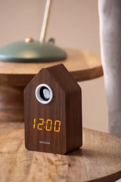 Wekker Cuckoo LED - Zwart hout