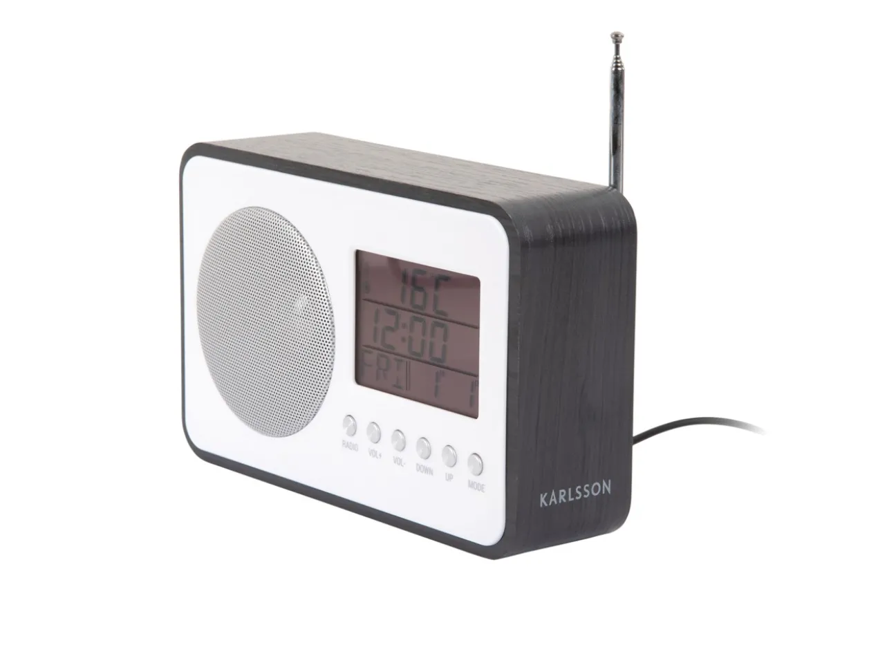 Wekker FM Radio - Zwart