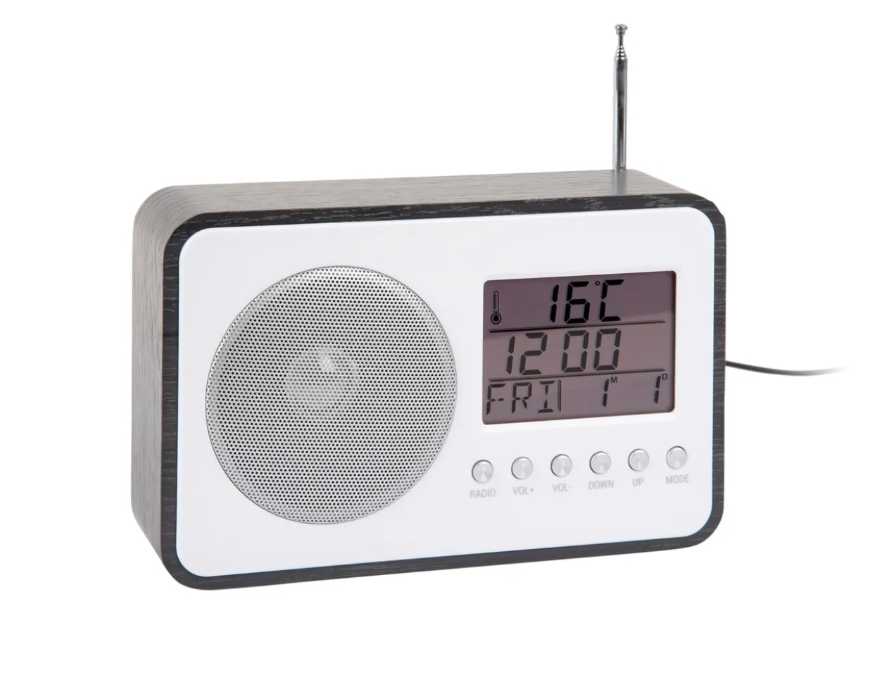Wekker FM Radio - Zwart