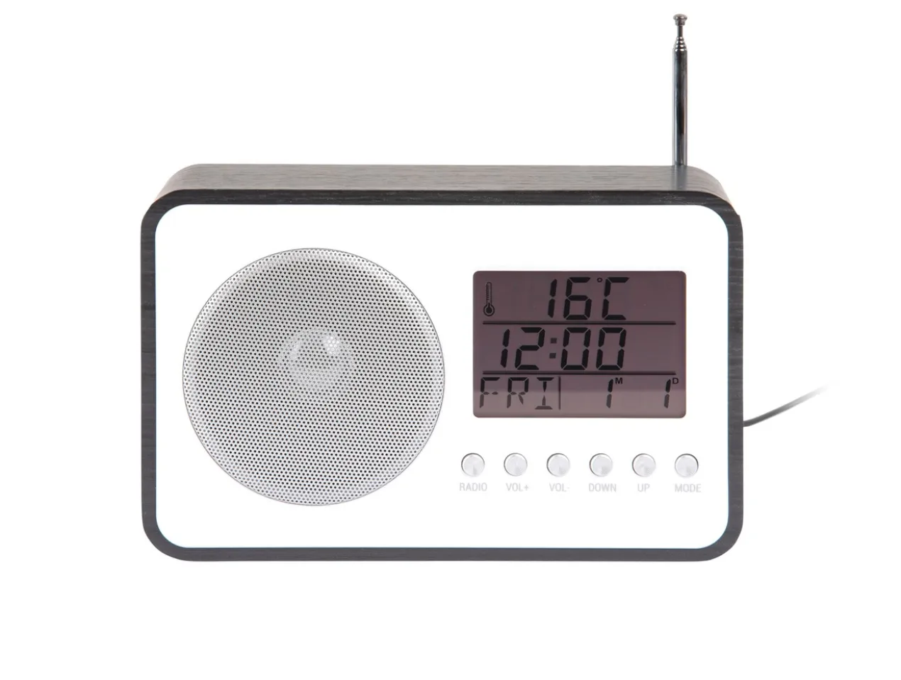 Wekker FM Radio - Zwart