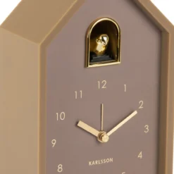 Wekker Modern Cuckoo Oro Mokkabruin