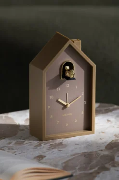 Wekker Modern Cuckoo Oro Mokkabruin