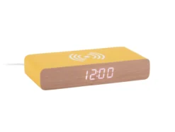 Wekker Retro Flat LED - Heldergeel