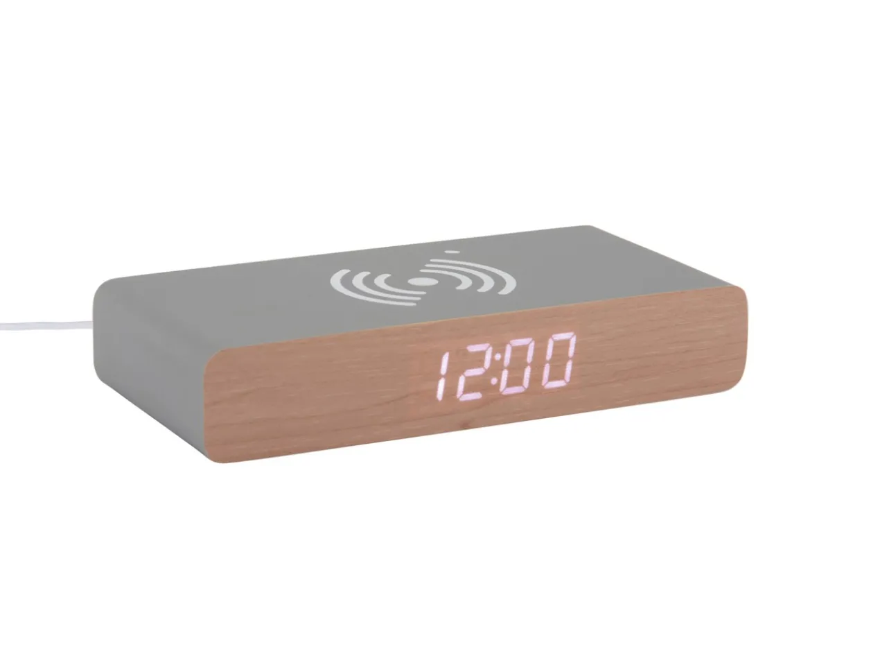 Wekker Retro Flat LED - Muisgrijs