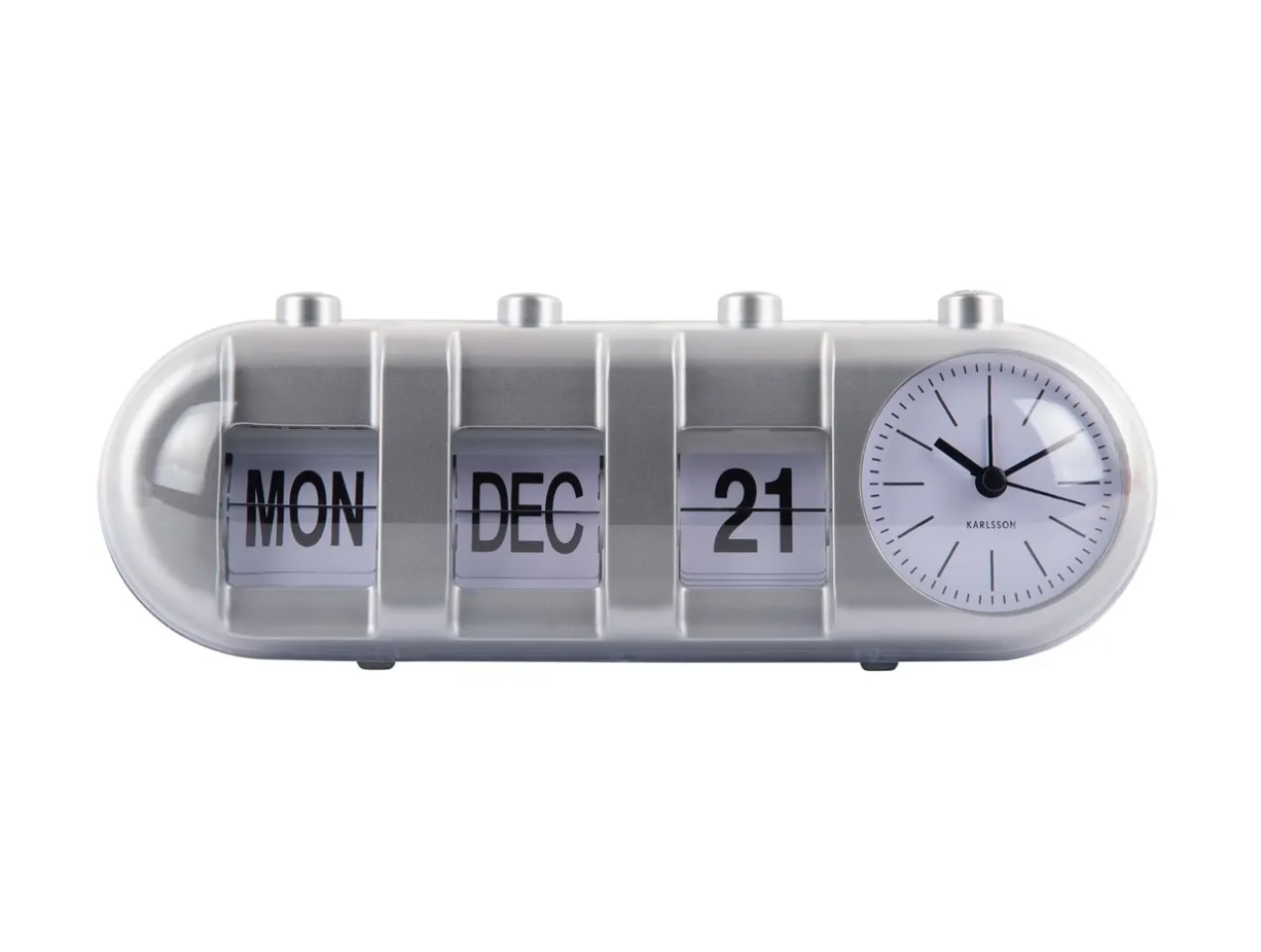 Wekker Retro Tube - Zilver