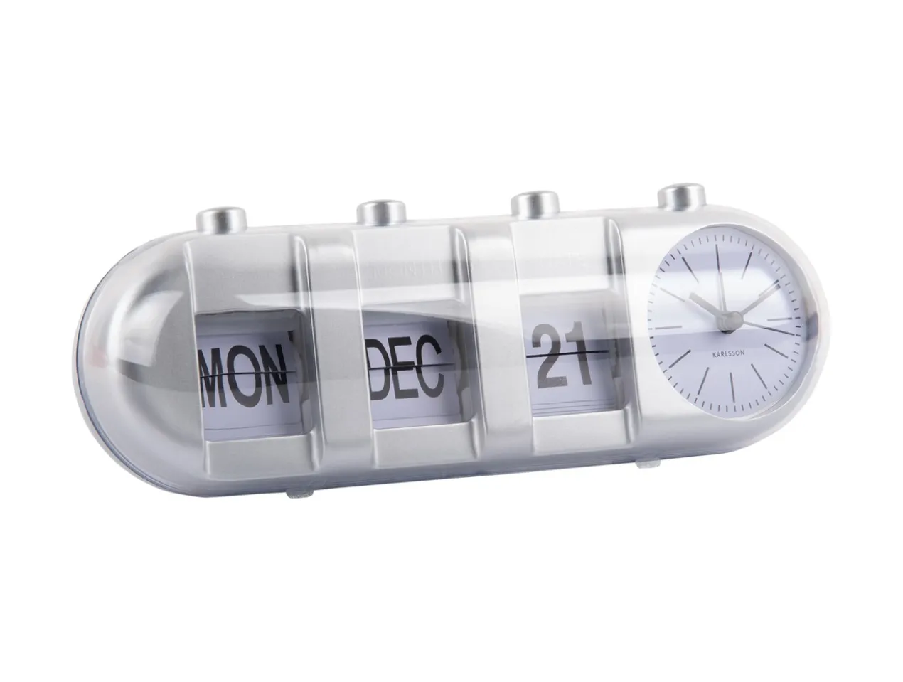 Wekker Retro Tube - Zilver