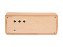 Wekker Solid Wood Engraved - Licht hout