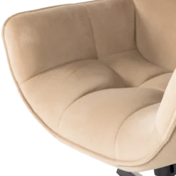 Wibo draaifauteuil mat velvet zand [fsc]