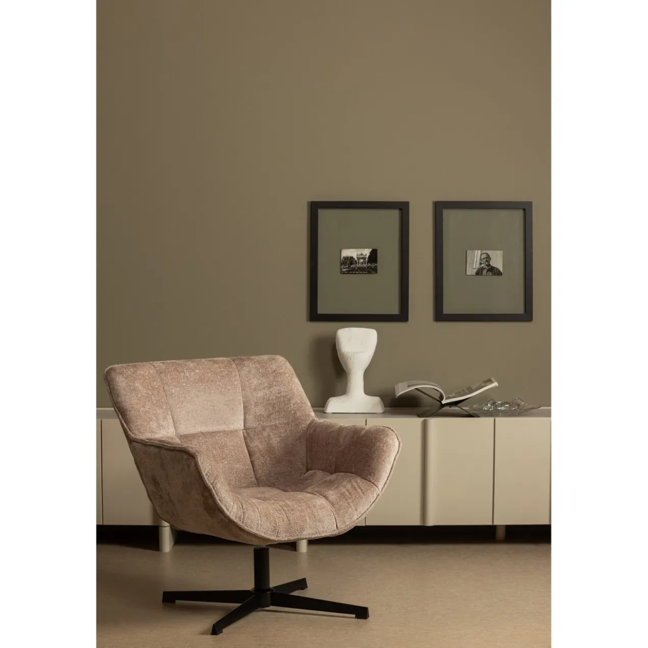 Wibo draaifauteuil taupe