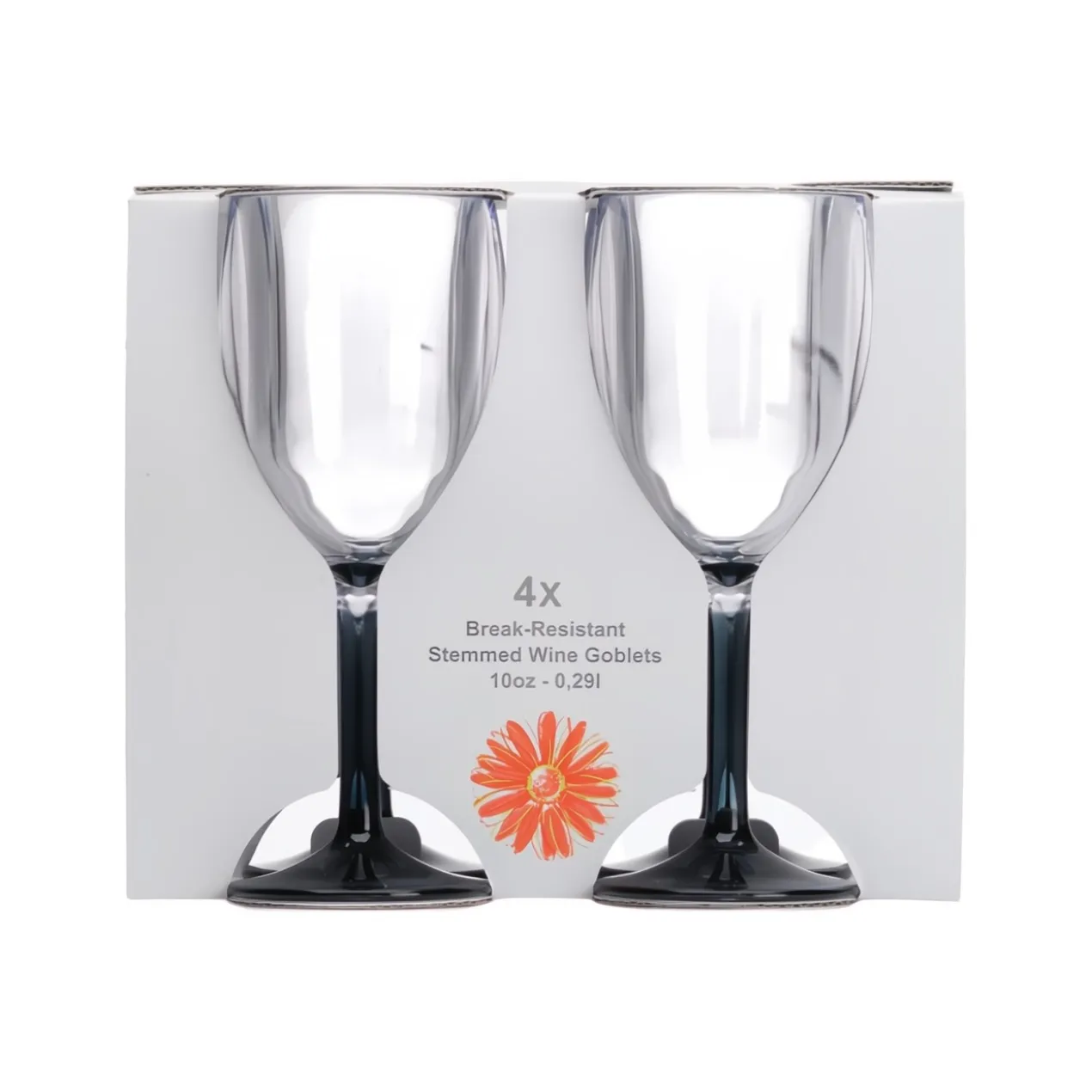 Wijnglas Goblet Smoke Acryl - set van 4