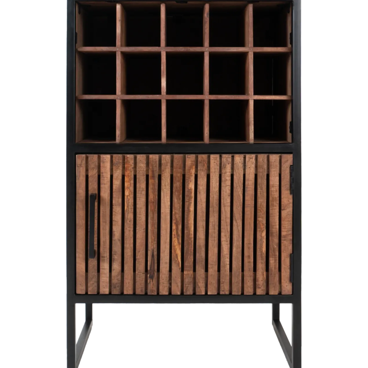 Wijnkast Loek 90 x 55 cm - Bruin Mangohout