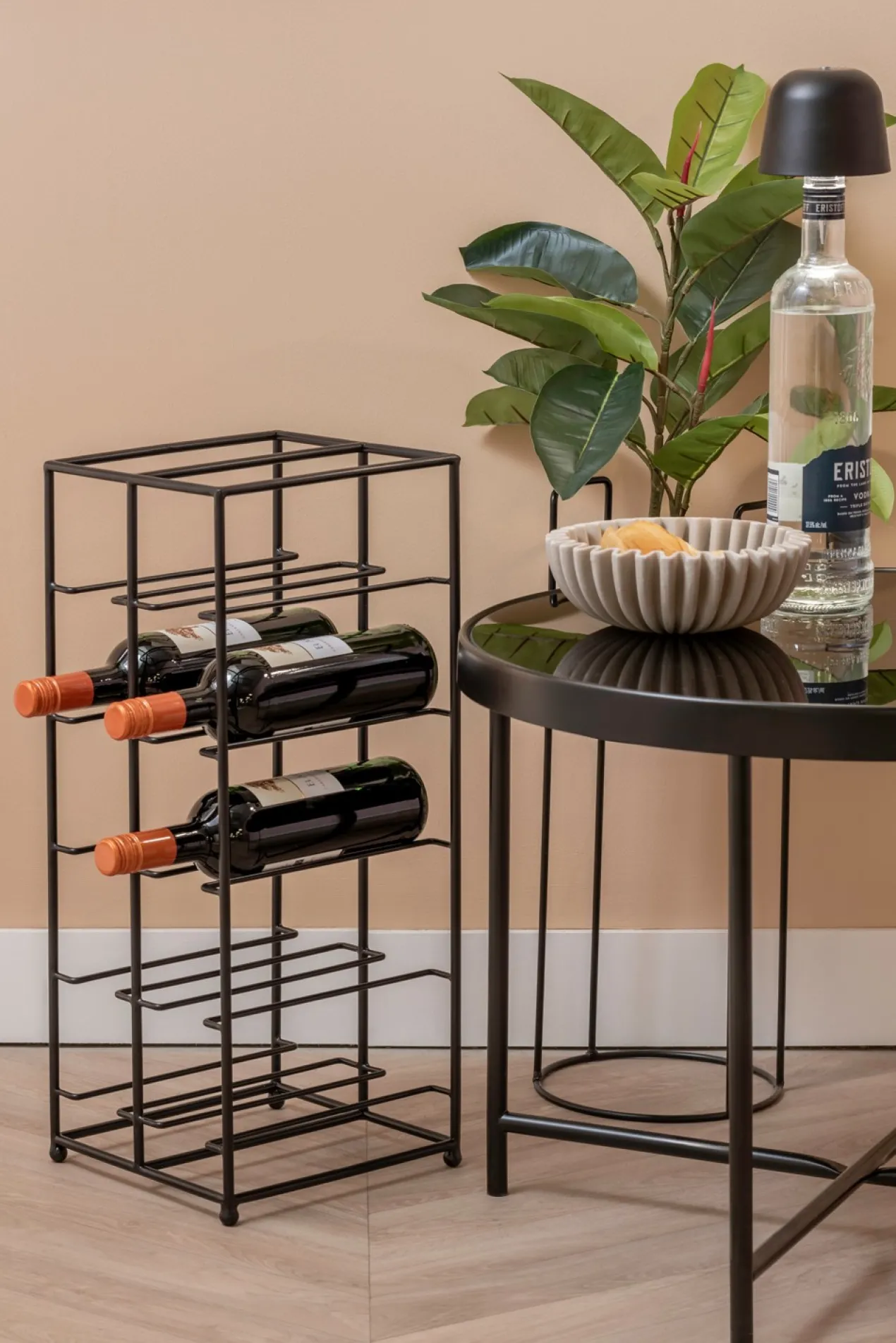 Wijnrek Dual Floor - Zwart