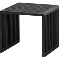 Willa bijzettafels recycled teak zwart - set van 2