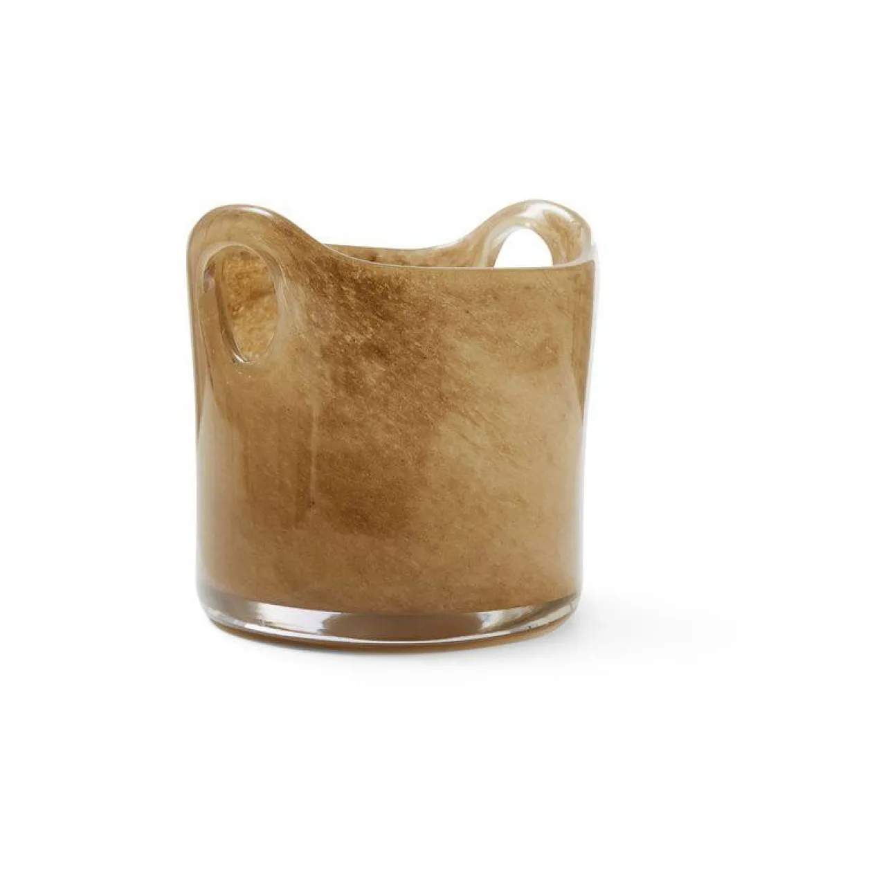 Windlicht Bruco glas camel