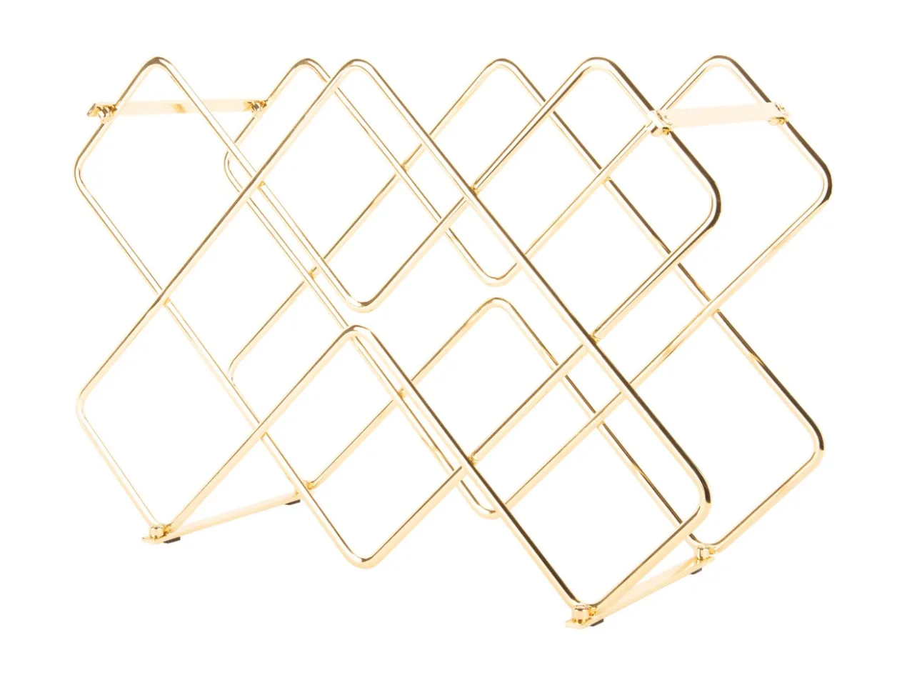 Wine rack Diamonds iron gold plated