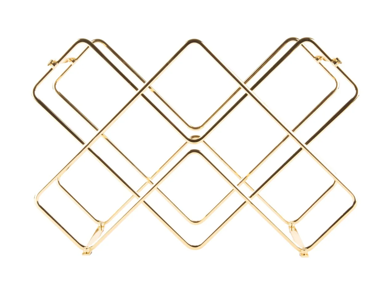 Wine rack Diamonds iron gold plated