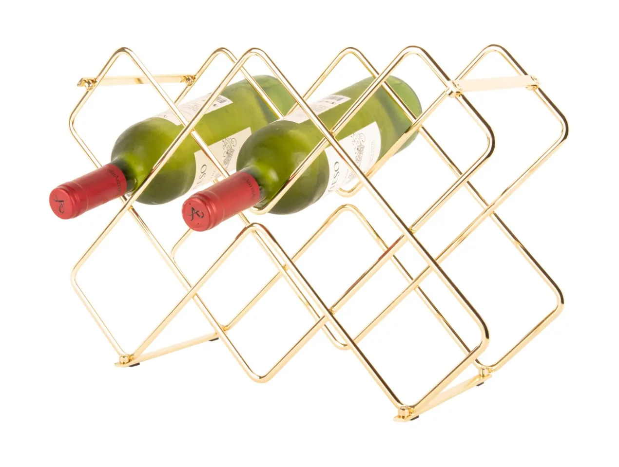Wine rack Diamonds iron gold plated