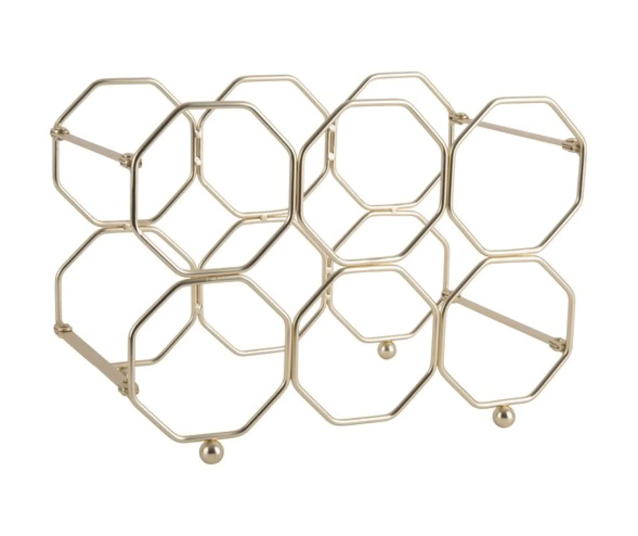 Wine rack Honeycomb foldable iron gold