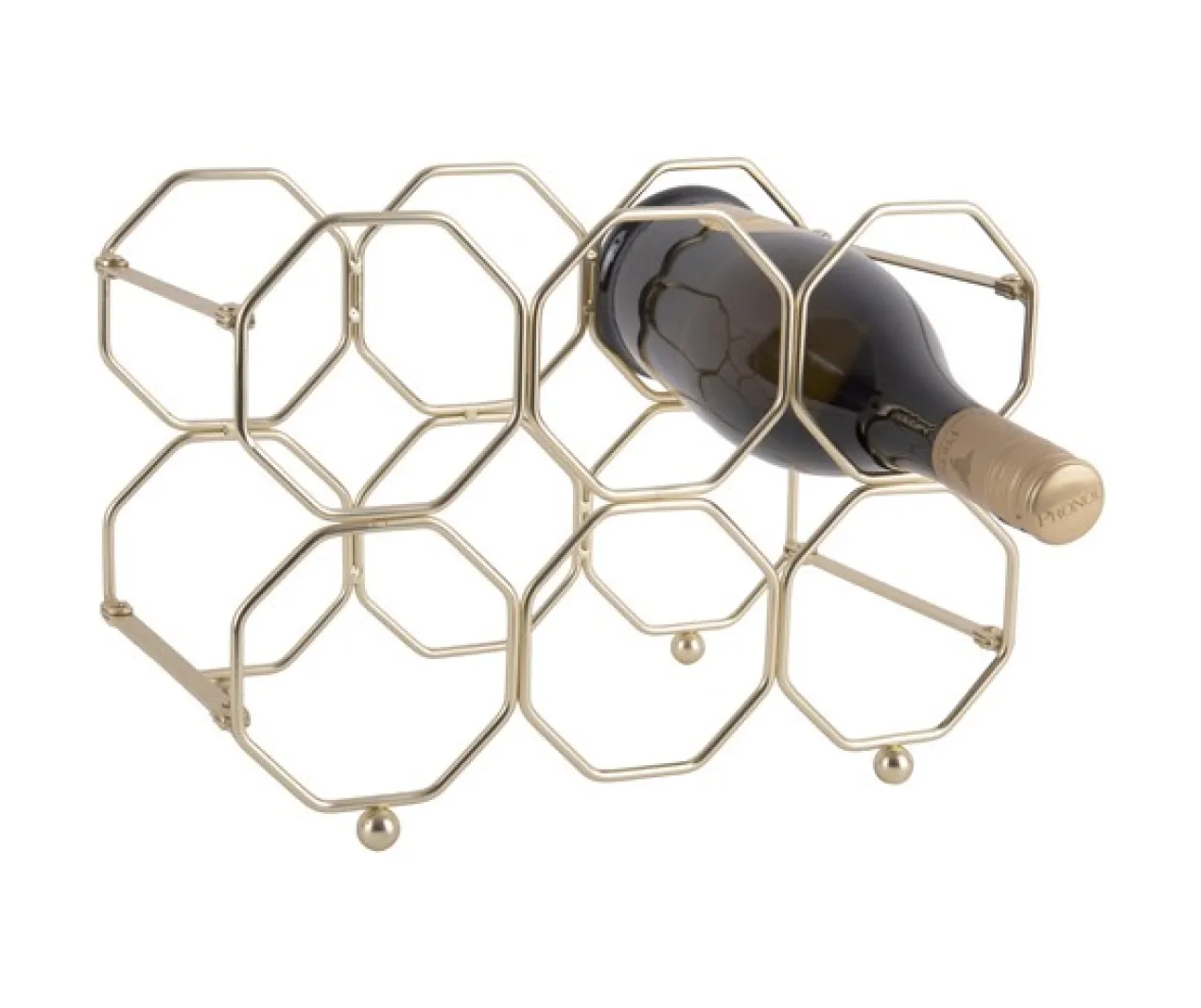 Wine rack Honeycomb foldable iron gold