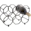 Wine rack Honeycomb foldable iron smokey grey