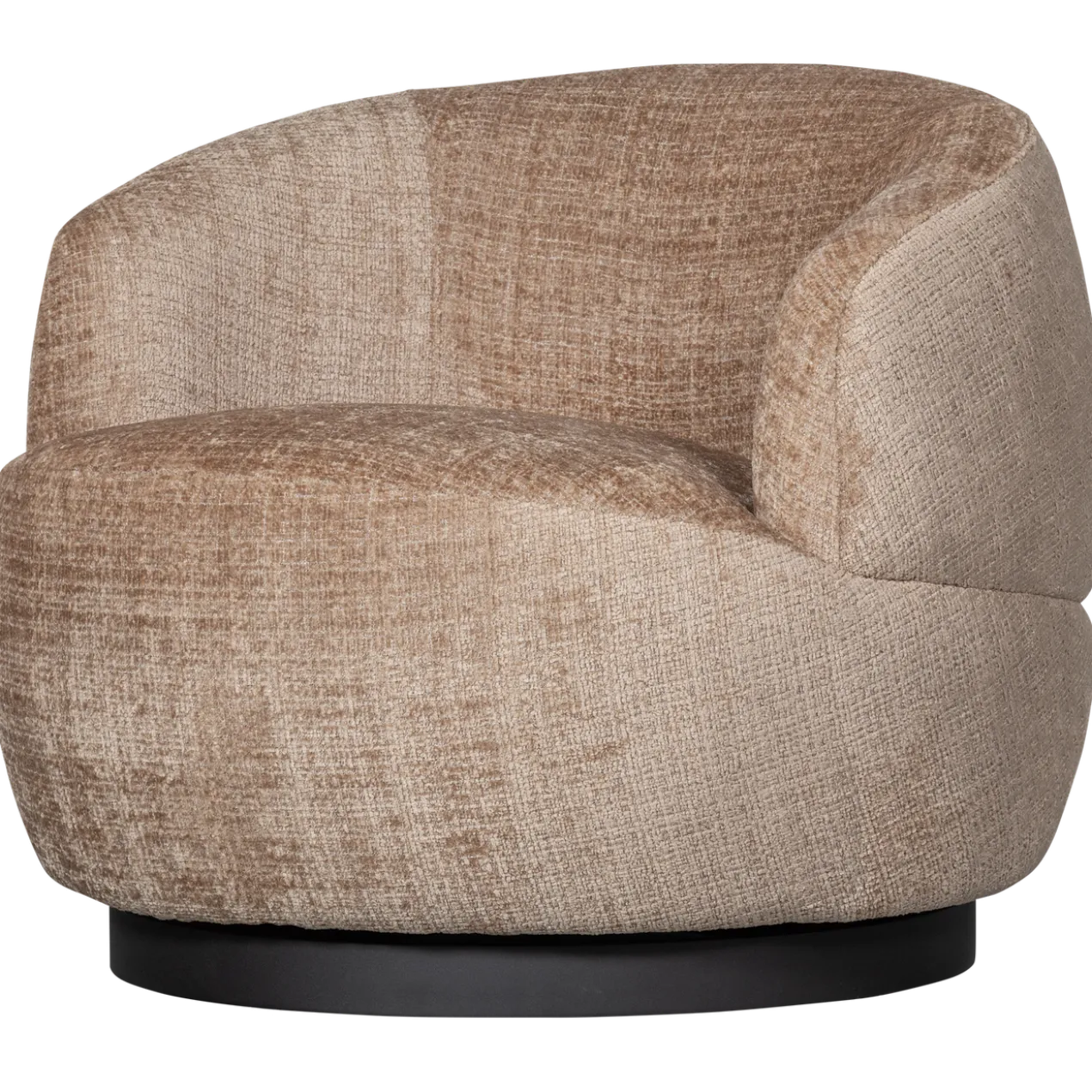 Woolly draaifauteuil chenille zand