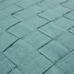 Woven seablue linnen kussen