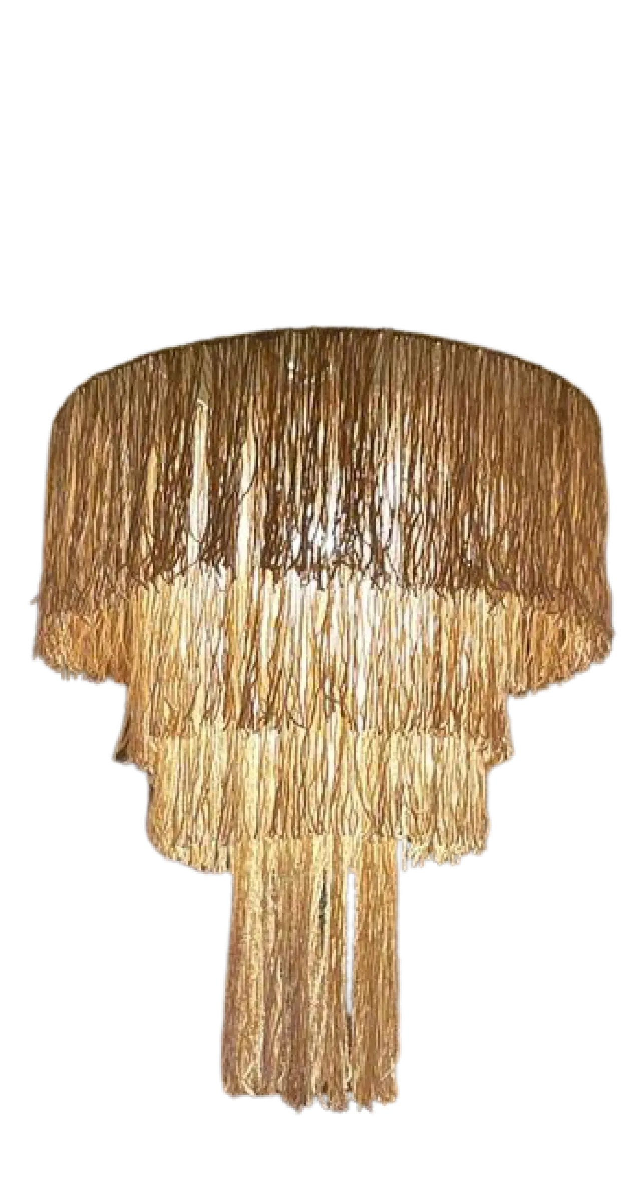 XXL Macramehanglamp XXL Kroonluchter touw naturel 90 cm