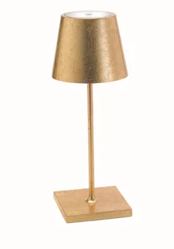 Zafferano oplaadbare tafellamp M bladgoud