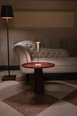 Zafferano oplaadbare tafellamp L Bladgoud/blauw
