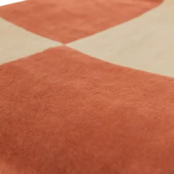 Zena plaid 130x170 cm velvet roestbruin/beige