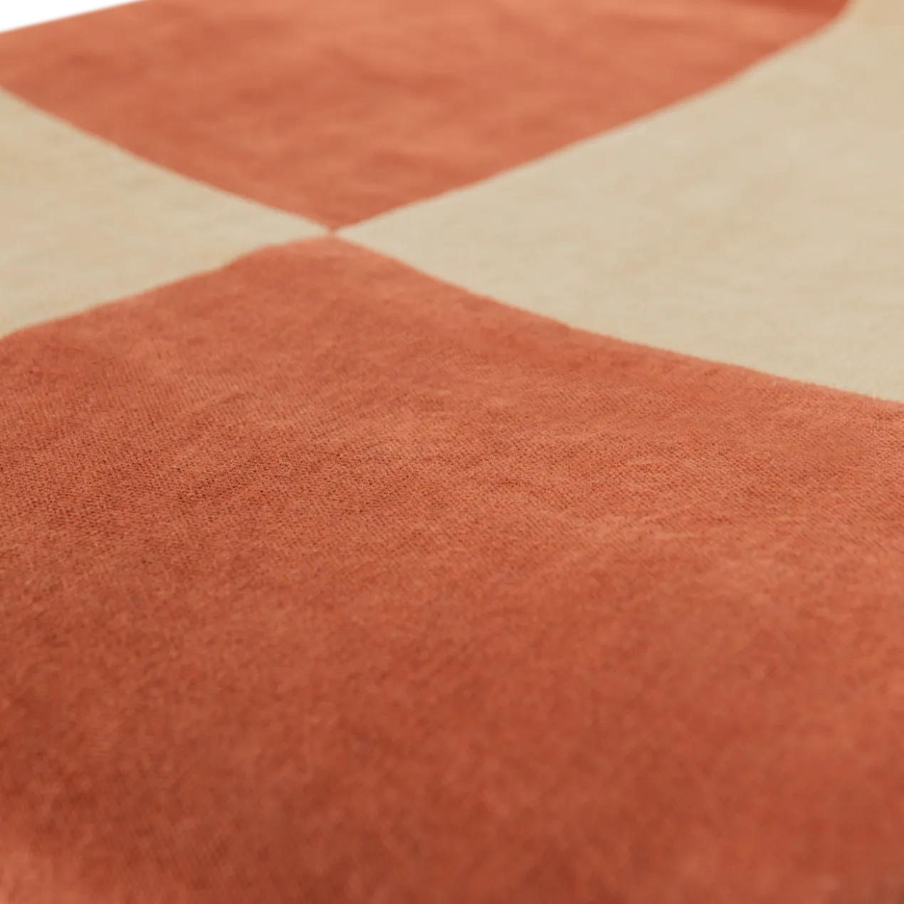 Zena plaid 130x170 cm velvet roestbruin/beige