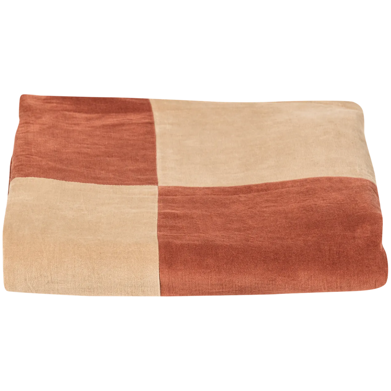 Zena plaid 130x170 cm velvet roestbruin/beige