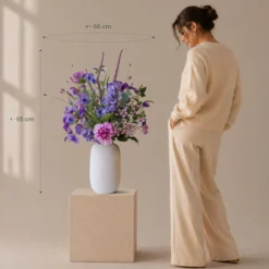 Zijden boeket Elin Violet