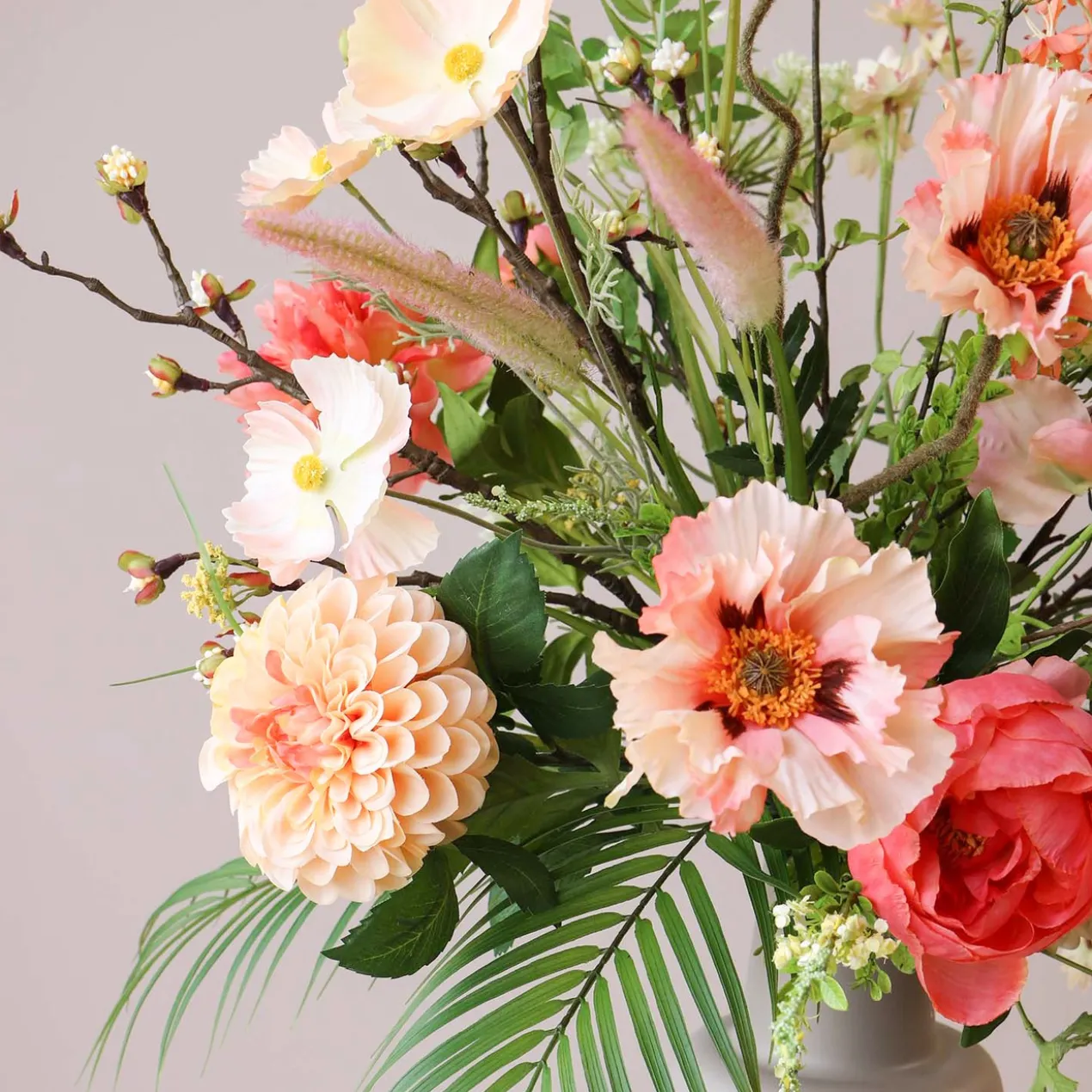 Zijden boeket Liora Peach
