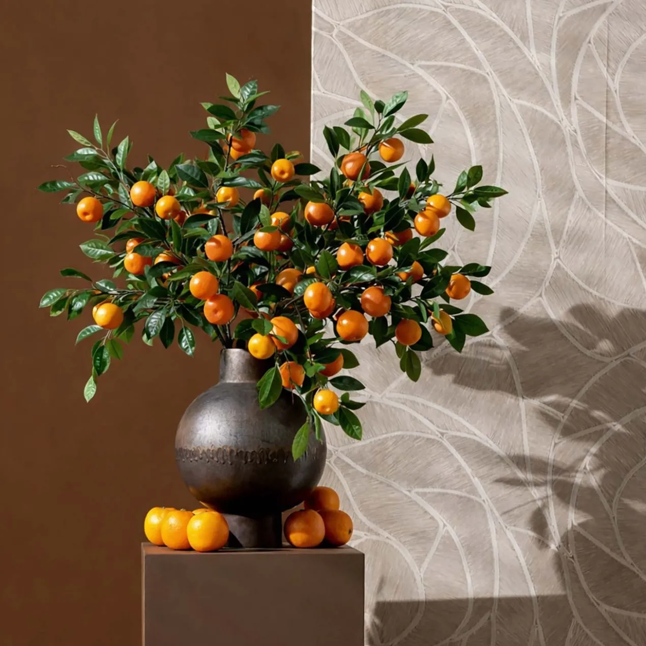 Zijden boeket Sunset Orange