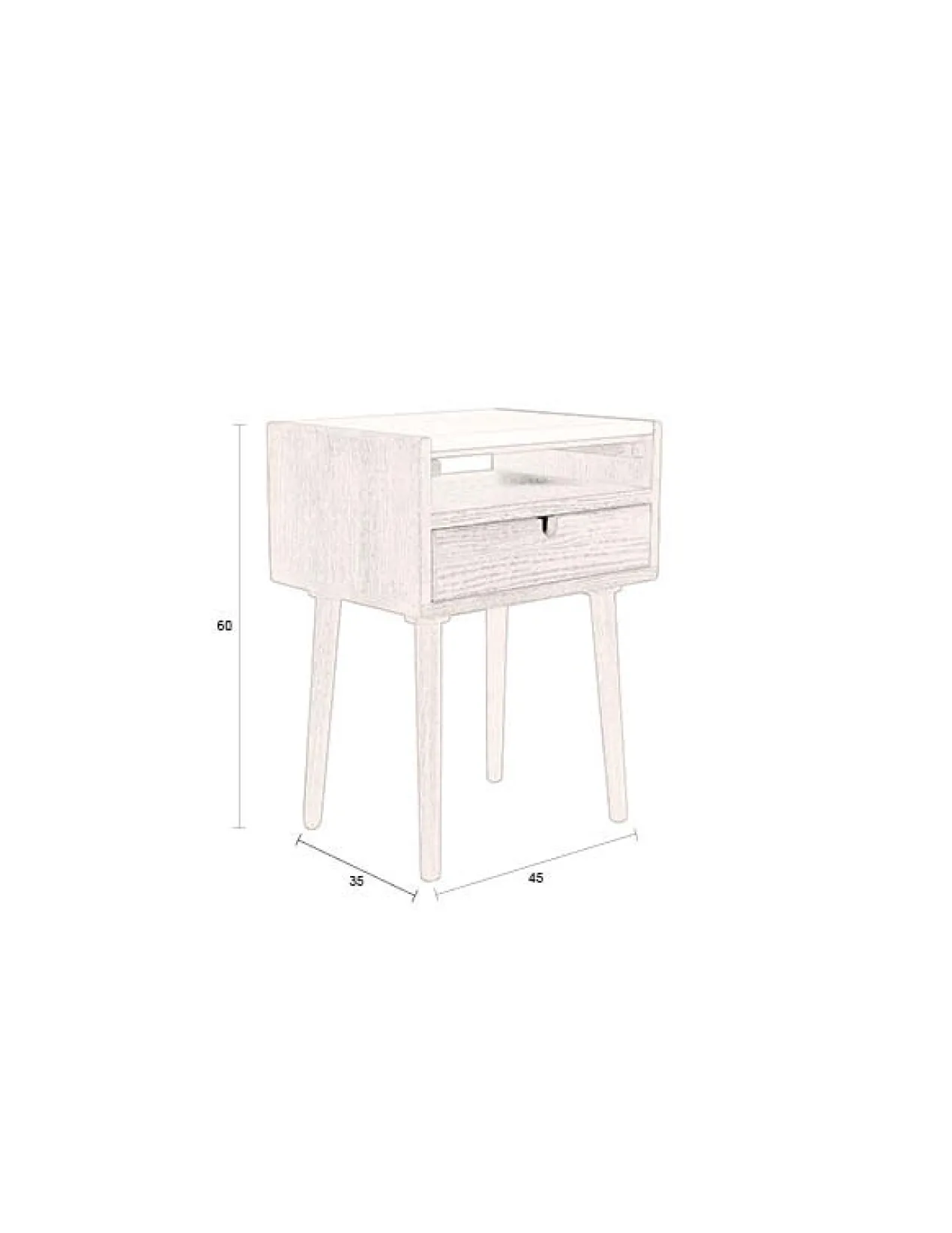 Zij tafel/bedstand arda