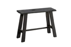 zit bankje oud teak zwart 60 cm