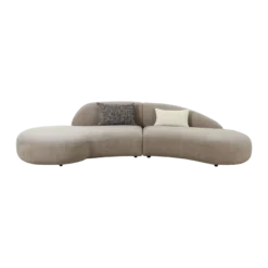 Zitbank Milo met organische vorm - met 2 kussens Beige