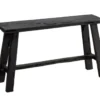 zitbank oud teak 80 cm zwart