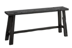 zit bank oud teak 100 cm zwart