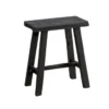 zitbank oud teak 40 cm zwart