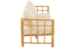 3-zitsbank Elise incl. kussens naturel/wit
