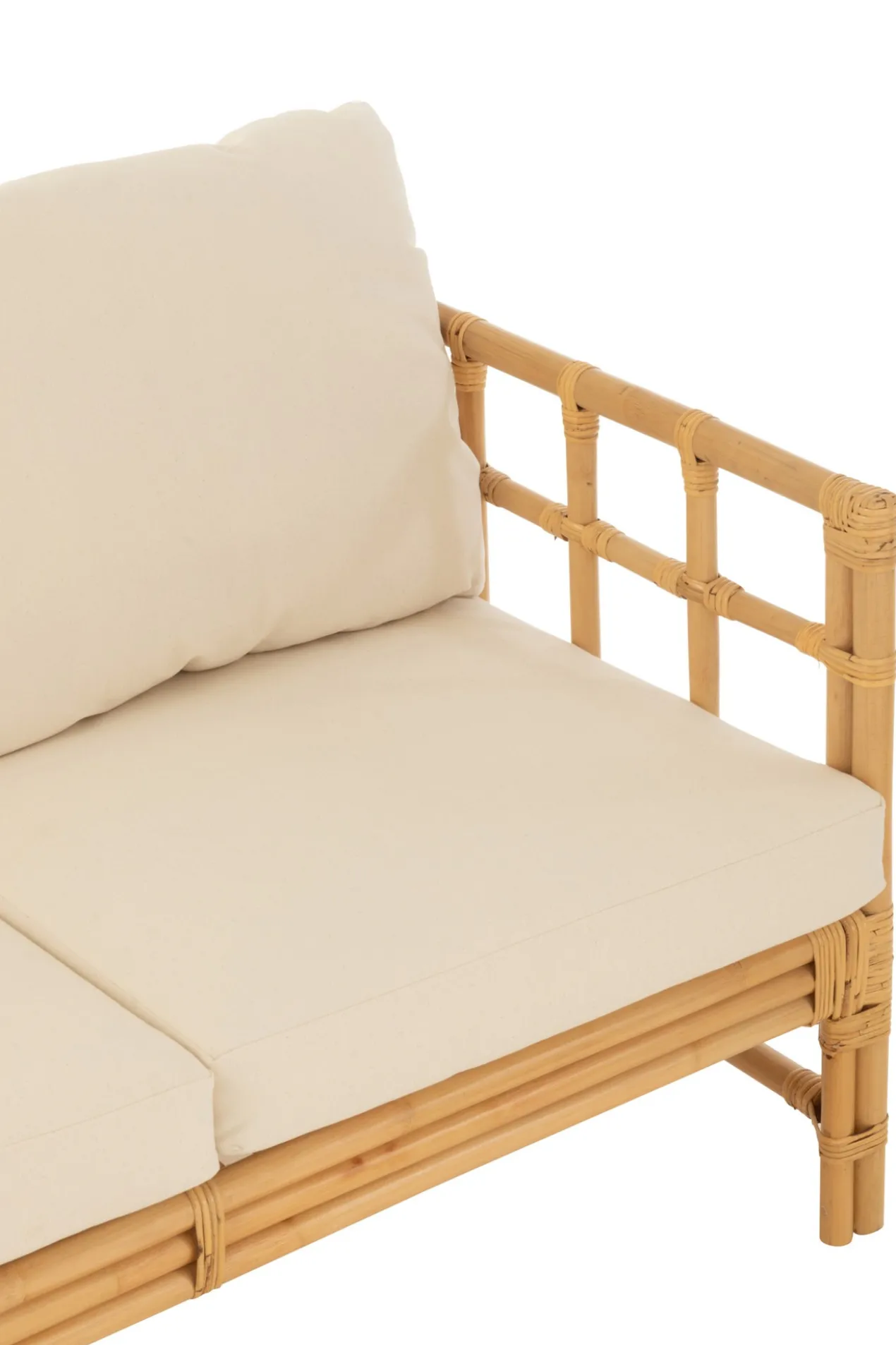 3-zitsbank Elise incl. kussens naturel/wit