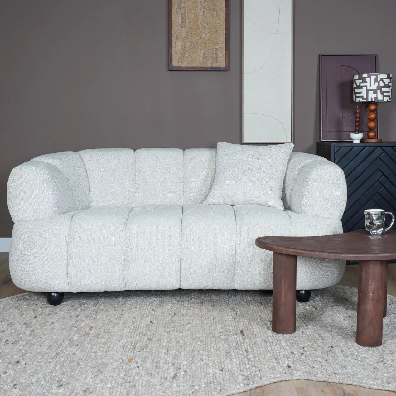 3-zitsbank Rocco beige