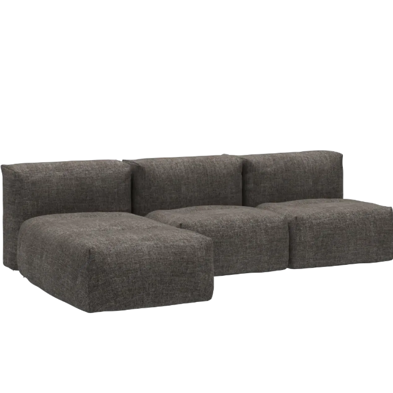 3-zitsbank Soft outdoor lounge noir