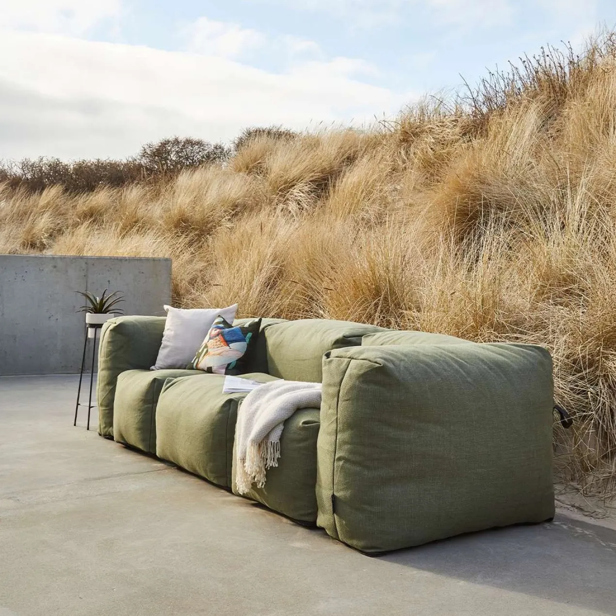 3-zitsbank Soft outdoor olive
