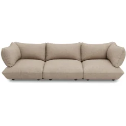 3-zitsbank Sumo boucle grecycled brown melange